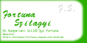 fortuna szilagyi business card